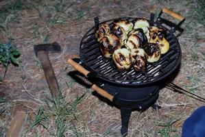 Blick auf gegrillte Paprika foto