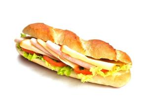 Sandwich auf einer weißen Fläche foto