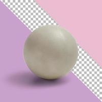 isolierter weißer Tischtennisball foto
