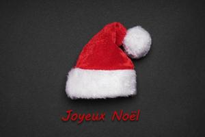 joyeux noel französische weihnachtsgrußkarte foto