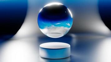 3D magischer Ball schwimmt foto