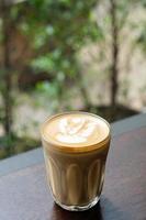 Kaffee Latte Art im Café foto