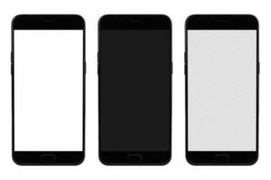 modernes Smartphone auf leerem Bildschirm für Mockup foto