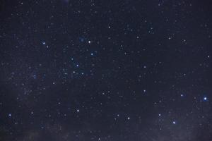Milchstraße. Foto mit Langzeitbelichtung. Mit Körnung