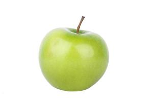 grüner Apfel, lokalisiert auf weißem Hintergrund foto