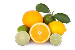 frische Orange, Zitrusfrüchte, Zitrone foto