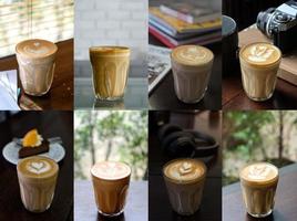 Kaffee Latte Art im Café foto