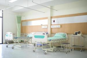 hintergrund des patientenbettes im krankenhaus, gesundheitskonzept foto
