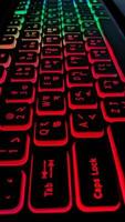 RGB-Beleuchtung Tastatur Nahaufnahme Foto