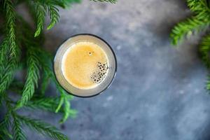 weihnachten heißes getränk kaffee kakao cocktail, neujahr süß urlaub mahlzeit essen snack auf dem tisch kopieren raum essen hintergrund foto