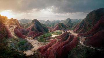 Zhangye Danxia Landform Geopark Gansu China foto