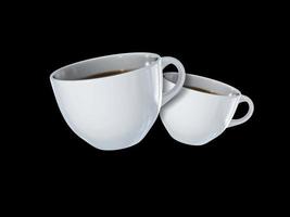 Kaffeetasse 3D-Rendering-Mockup-Design foto