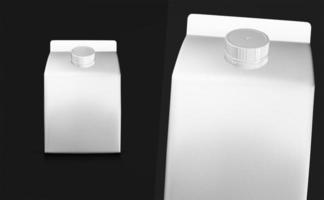 Box Milch Mockup 3D-Rendering-Design foto