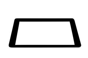 Tablet-Computer isoliert auf weißem Hintergrund mit Beschneidungspfad foto