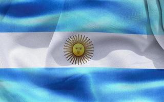 argentinische flagge - realistische wehende stoffflagge foto