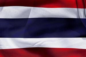 3D-Darstellung einer thailändischen Flagge - realistische wehende Stoffflagge foto
