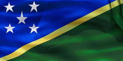 3D-Darstellung einer Salomonen-Flagge - realistische wehende Stoffflagge foto