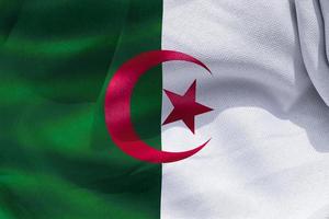 algerien-flagge - realistische wehende stoffflagge foto