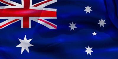 australien-flagge - realistische wehende stoffflagge foto