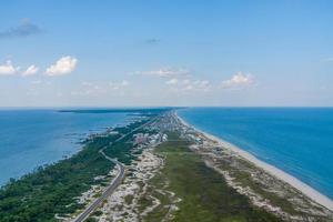 Luftaufnahme von Fort Morgan Beach von Gulf Shores, Alabama im Juni 2022 foto