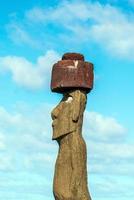 Aufnahme der Moai-Statue auf der Osterinsel foto