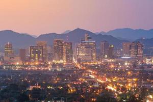 Draufsicht auf die Innenstadt von Phoenix, Arizona foto