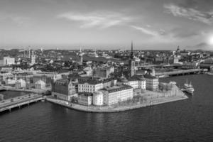 stockholm altstadt skyline, stadtbild von schweden foto
