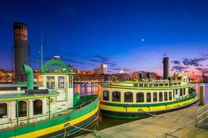 historisches viertel am wasser von savannah, georgia foto