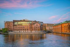 stockholm altstadt skyline, stadtbild von schweden foto