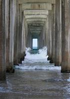 unter dem pier am scripps beach, san diego foto