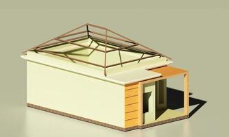 3D-Modellierung von Hausdesign, 3D-Modellierung von Hausrendering foto