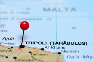 Tripolis auf einer Karte von Afrika