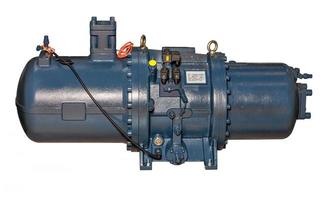 industrieller Schraubenkompressor speziell für Klima- und Kälteanwendungen. foto