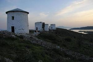 Windmühlen aus Bodrum, Türkei foto