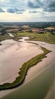 Luftbildansicht von Ebbe bei Snape foto