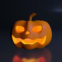 Kürbis-Halloween-Nacht. 3D-Darstellung foto