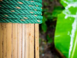 Seilknoten mit Bambus foto