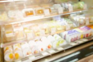 Bäckerei Shop verschwommenen Hintergrund foto