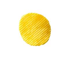Kartoffelchips-Snack isoliert auf weißem Hintergrund mit Beschneidungspfad foto