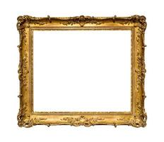 alter ornamentaler goldener bilderrahmen isoliert foto