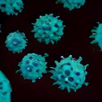 covid-19, coronavirus-ausbruch, virus, das in einer zellularen umgebung schwimmt, coronavirus-influenza-hintergrund, viruskrankheitsepidemie, 3d-rendering von virus, organismenillustration, virus gesehen mikro foto