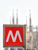 Mailand U-Bahn-Signal foto