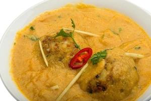 malai kofta in einer schüssel auf weißem hintergrund foto