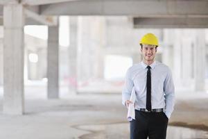 Architekt auf der Baustelle foto