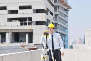 Architekt auf der Baustelle foto