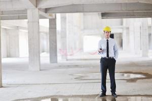 Architekt auf der Baustelle foto