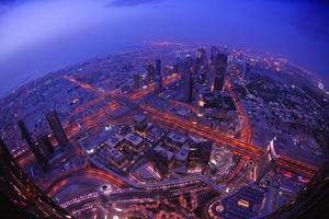 blick auf die skyline von dubai foto