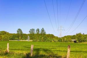 norddeutsches landwirtschaftliches feld wald bäume natur landschaft panorama deutschland. foto