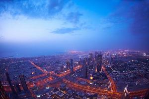 dubai-nachtskyline foto