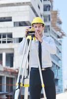 Architekt auf der Baustelle foto